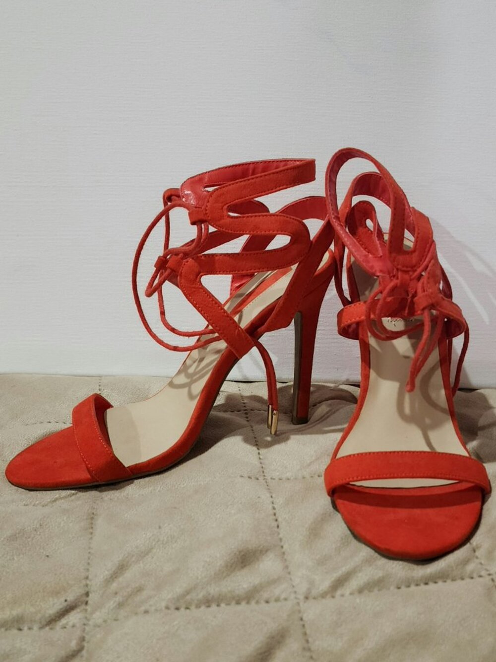 Orange 4.5in Strappy Heels